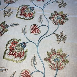 2 Yards Mosaic Floral Embroidery Fabric.